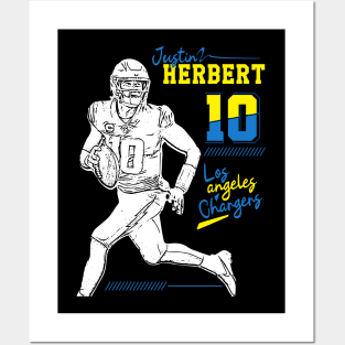 Justin herbert || los angeles chargers Posters and Art